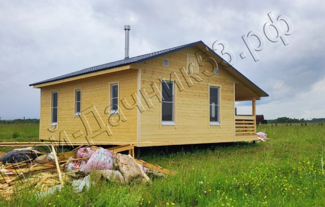 4 Каркасно-щитовой дом Д-34, 9х8м, 72 М², Тверская область, Зубцовский район, деревня Шевцово. (1)